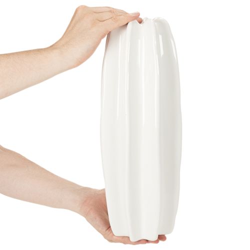 Žebrovaná váza, moderní keramická váza na sušené květiny, 40 cm | Floristik24.cz