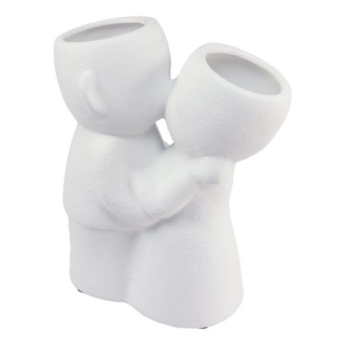 Floristik24 Váza White Kissing Couple Double Vase Ceramic H29cm