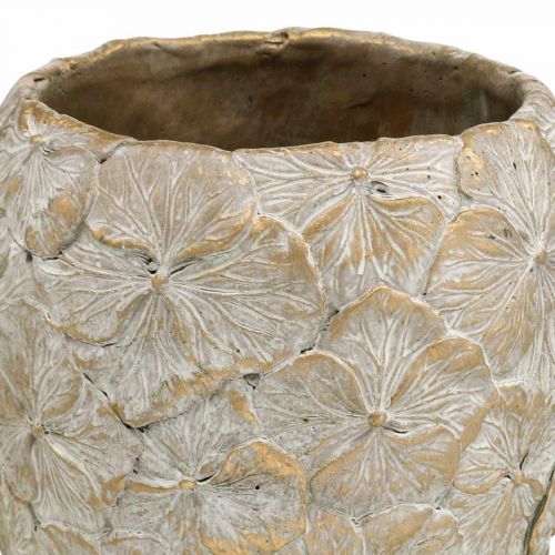 položky Dekorativní květináčový vzor, betonová váza zlatého vintage vzhledu Ø18cm V24cm
