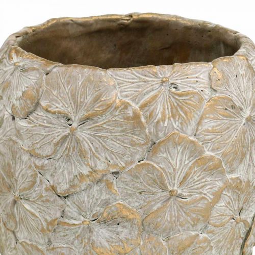 Floristik24 Dekorativní květináčový vzor, betonová váza zlatého vintage vzhledu Ø18cm V24cm