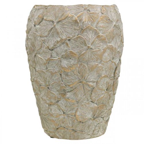 Floristik24 Dekorativní květináčový vzor, betonová váza zlatého vintage vzhledu Ø18cm V24cm