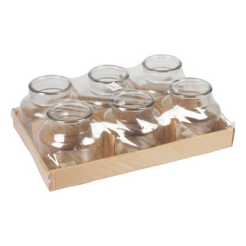 Floristik24 Mini vázičky skleněné dekorace retro skleněné vázy Ø12cm V12cm 6 ks