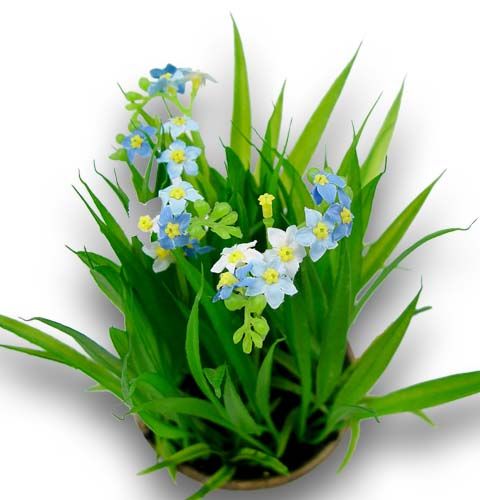 Floristik24 Pomněnka s trávou a miskou 18cm