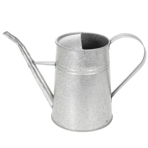 Pozinkovaná dekorativní konev na zalévání, kovová, šedá, vintage vzhled, 1,7 l, výška 23 cm, pro stylové květinové dekorace a květináče | Floristik24.cz