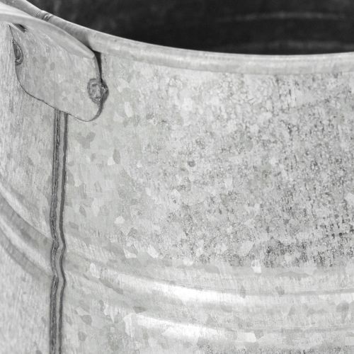 Pozinkovaná dekorativní konev na zalévání, kovová, šedá, vintage vzhled, 1,7 l, výška 23 cm, pro stylové květinové dekorace a květináče | Floristik24.cz