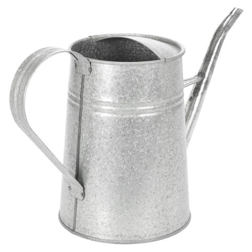 Pozinkovaná dekorativní konev na zalévání, kovová, šedá, vintage vzhled, 1,7 l, výška 23 cm, pro stylové květinové dekorace a květináče | Floristik24.cz