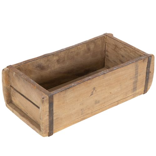 Vintage dřevěný květináč ve tvaru cihly, dřevo 30 cm nakoupit | Floristik24.cz