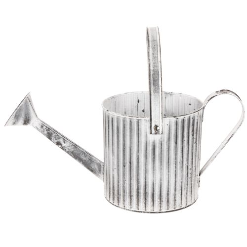 Vintage květináč Ø17cm, dekorativní konev na zalévání, kovový květináč ve stylu shabby chic | Floristik24.cz