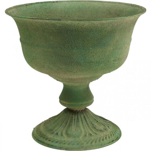 Vintage hrnkový květináč kovový rustikální květináč V20cm Ø20cm