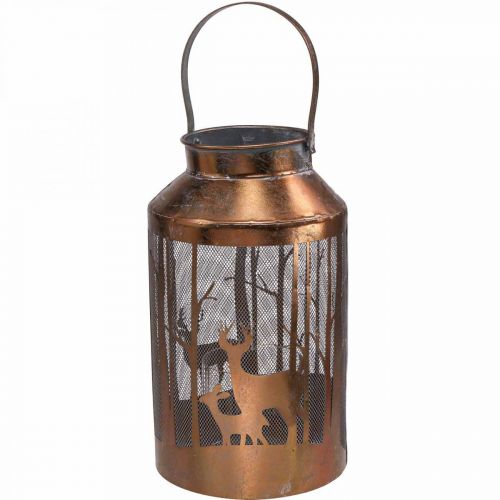 Floristik24 Vintage lucerna jelen lesní zahradní lucerna Ø19cm H33cm