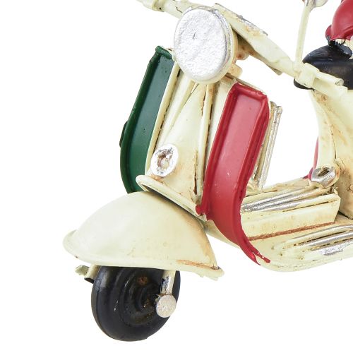 Floristik24 Vintage dekorativní kovová dekorace na stůl na koloběžku letní L12cm