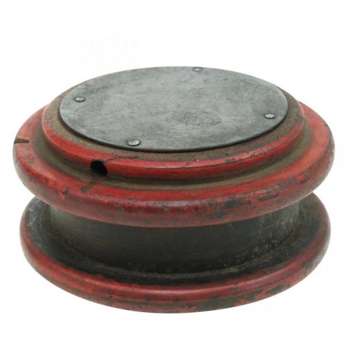 Floristik24 Deco rubový váleček, svícen, dekorace na stůl, průmyslový design, vintage vzhled Ø12cm