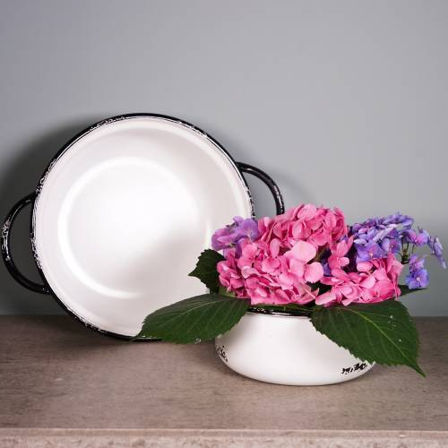 Floristik24 Vintage kovové misky Ø19,5cm - Ø25cm 2ks