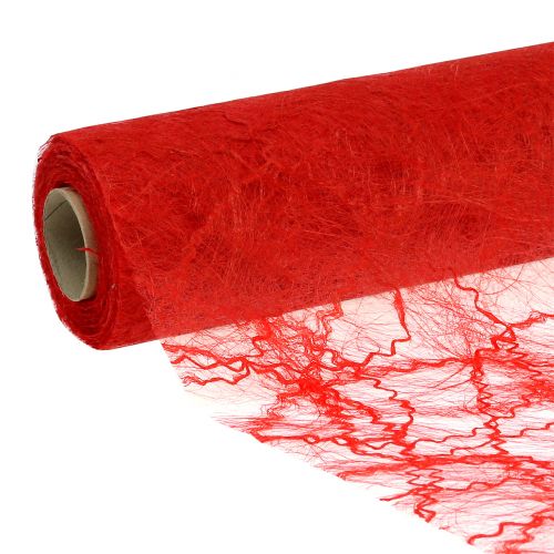 Stolní páska červený fleece 30cmx25m