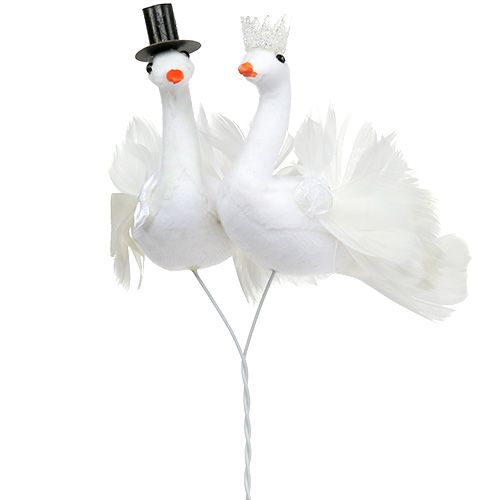 Nevěsta a ženich Vogel bílý 38cm