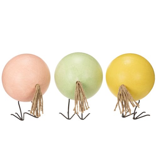 položky Dekorativní figurky kuřátek jako veselý poutač na jaro a Velikonoce, 12 cm, 3 kusy