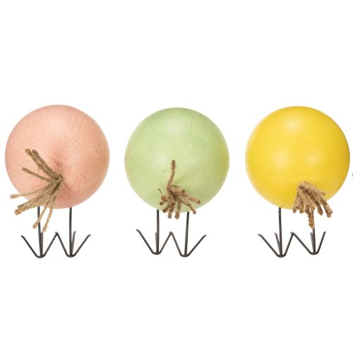 položky Dekorativní figurky kuřátek s kulatým designem pro lehké a hravé akcenty, 9,5 cm, 3 kusy