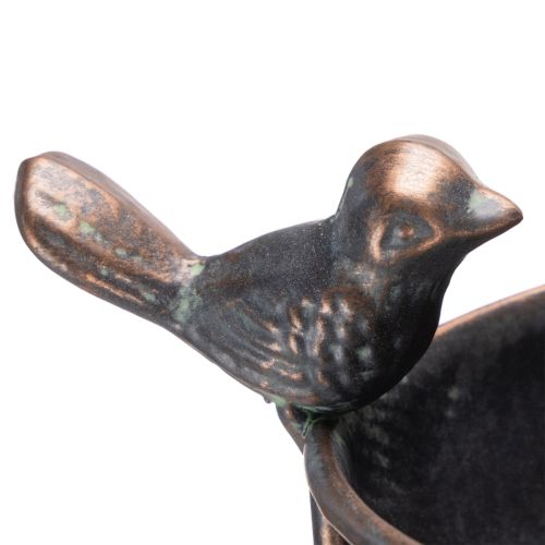 položky Dekorativní ptačí koupel, květinová miska s mřížkou, nostalgický vzhled, stylový zahradní doplněk, 75 cm