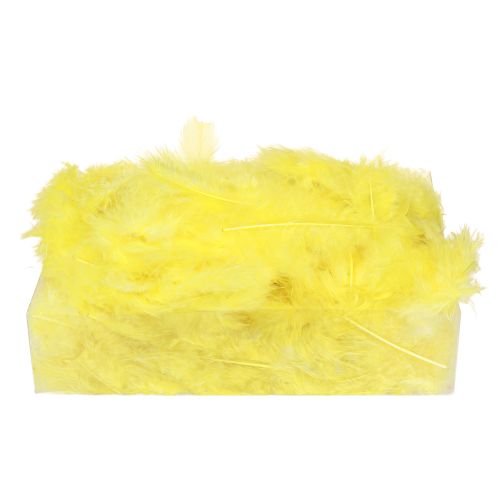 položky Ptačí peří žluté pro řemesla dekorativní peří 5cm - 10cm 20g