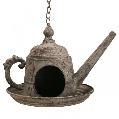 Dekorativní ptačí domeček vintage dekorativní džbán kovový k zavěšení V51cm