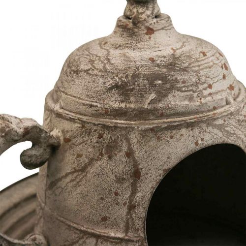 Dekorativní ptačí domeček vintage dekorativní džbán kovový k zavěšení V51cm