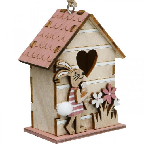 Floristik24 Birdhouse závěsná jarní dekorace Birdhouse Bunny Velikonoční dekorace 4ks