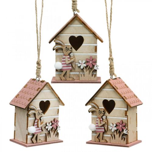 Birdhouse závěsná jarní dekorace Birdhouse Bunny Velikonoční dekorace 4ks