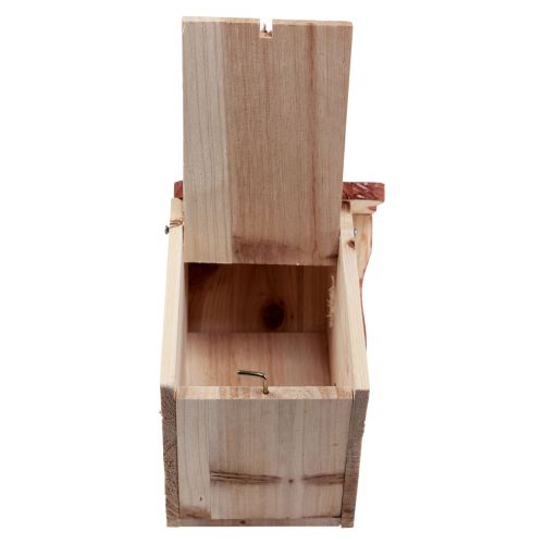 položky Dřevěná budka pro ptáčky přírodní hnědá/béžová 23cm 1 kus