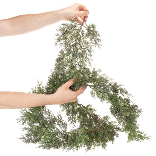 Girlanda z umělého jalovce, vánoční dekorace na stůl nebo do okna, 185 cm | Floristik24.cz