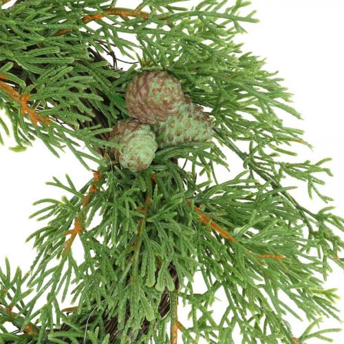 Floristik24 Umělý jalovcový věnec, jalovcový věnec, šišky Ø25cm