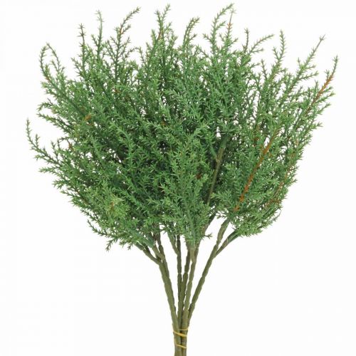 Floristik24 Jalovcová větev umělá zelená ozdobná větev vánoční 39cm 6ks