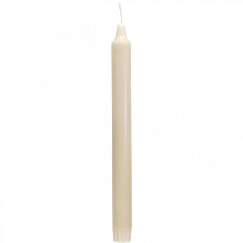Floristik24 PURE voskové svíčky tyčinkové svíčky krémové Sahara 250/23mm přírodní vosk 4 kusy