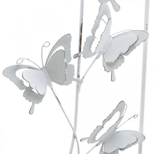 položky Butterfly Vising Art Spring Metal Wall Art Shabby Chic White Silver V47,5cm