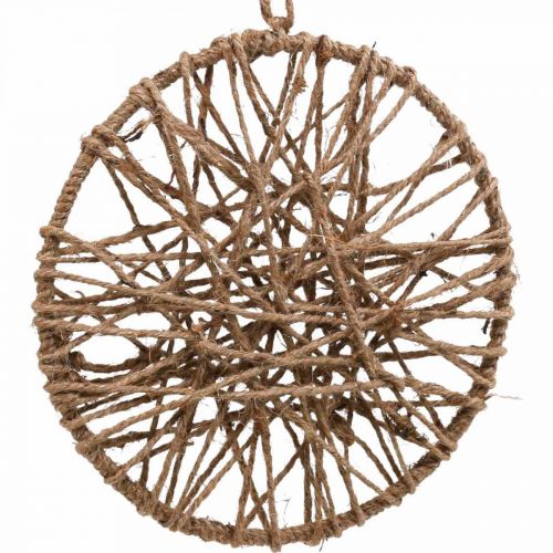 Floristik24 Nástěnná dekorace boho styl, ozdobný prsten jutová stuha Ø23cm 5ks