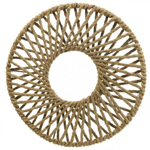 Nástěnná dekorace Boho styl, dekorativní jutová stuha Ø38cm