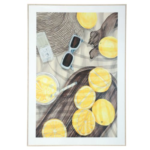 Floristik24 Nástěnná dekorace letní dekorace obrázek s citronovou limonádou 40x60cm