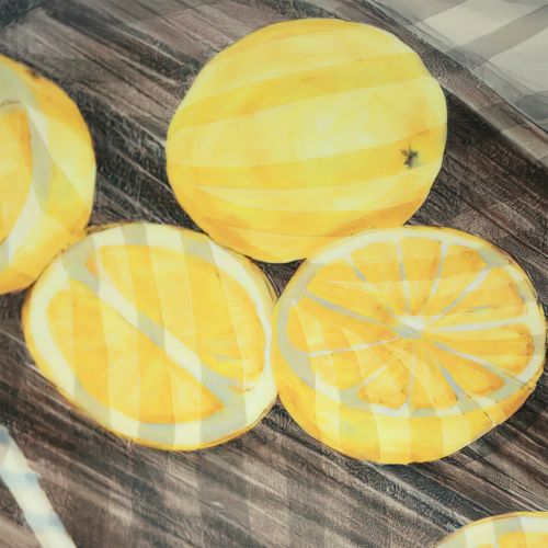 položky Nástěnná dekorace letní dekorace obrázek s citronovou limonádou 40x60cm
