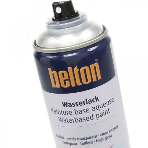 Floristik24 Bezbarvý bezbarvý lak na vodní bázi Belton s vysokým leskem ve spreji na bezbarvý lak 400 ml