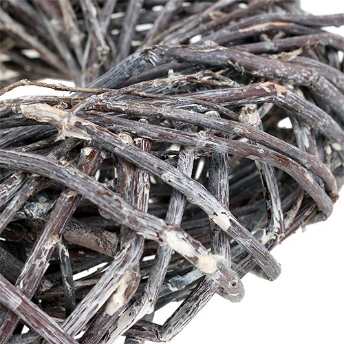 Floristik24 Věnec z vrby Ø28cm šedý, vypraný