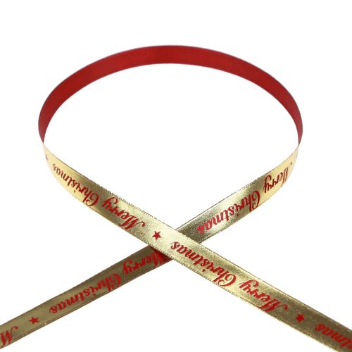 položky Vánoční stuha Veselá vánoční stuha Red Gold 10mm 20m