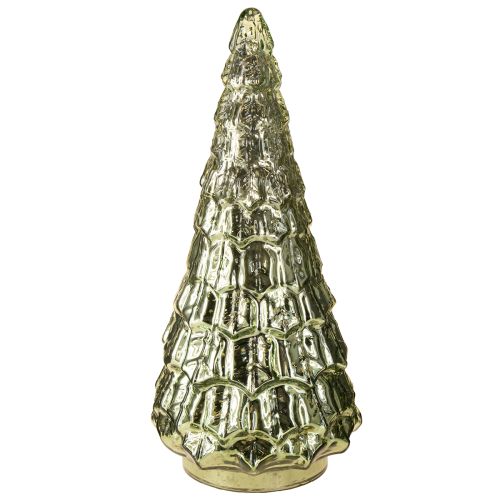 Floristik24 Vánoční stromeček s LED osvětlením vintage zeleno-zlatý 38 cm