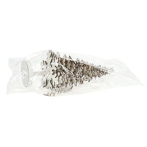 Floristik24 Vánoční stromeček sněhové vločky bílé 25cm