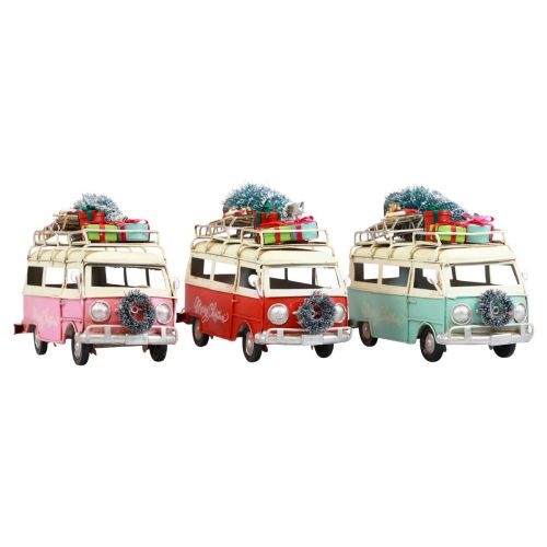 položky Vánoční autobus Vánoční dekorace na auto vintage kov 17cm 1ks