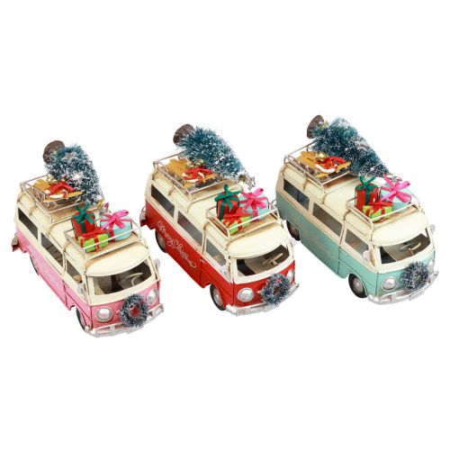 položky Vánoční autobus Vánoční auto vintage dekorace kov 17cm 1 kus