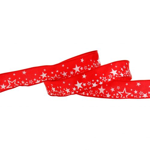 položky Vánoční stuha hvězda vzor červená 25mm 25m