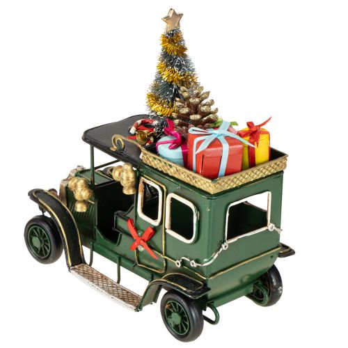 položky Vánoční dekorace auto vánoční auto vintage zelené 15×7×16cm