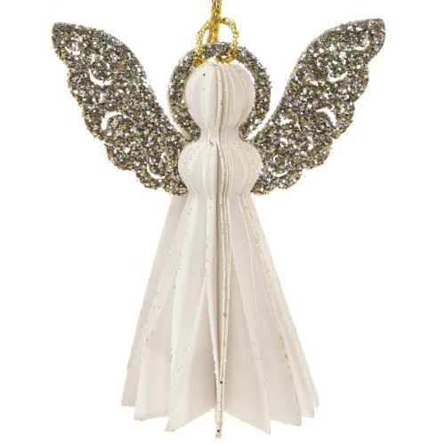 Floristik24 Vánoční ozdoby papír Vánoční ozdoby na stromeček bílé 6cm 12 ks