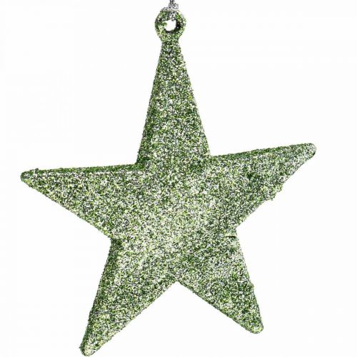 položky Vánoční dekorace přívěsek hvězda mint třpyt 10cm 12ks