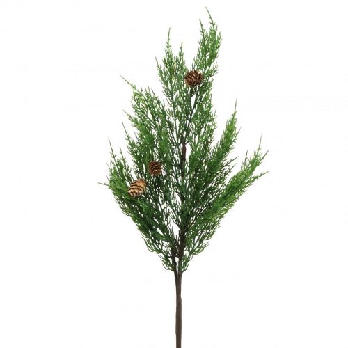 Větve cypřiše umělá vánoční větev s šiškami 78cm