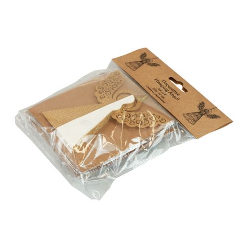 položky Papírový anděl Vánoční anděl dekorace papír bílý H12cm 4 kusy